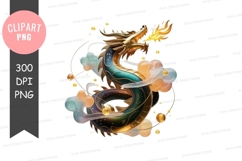 Mythical dragon clipart png Product Image 1