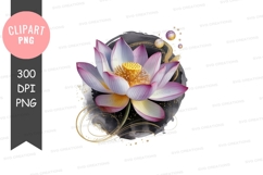 Elegant lotus flower clipart png Product Image 1