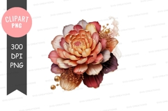 Elegant floral bouquet clipart png Product Image 1