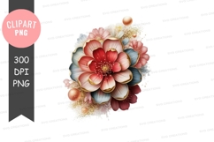 Elegant floral bouquet clipart png Product Image 1