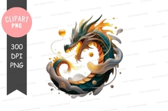 Mythical dragon clipart png Product Image 1
