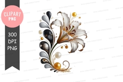 Elegant floral clipart png Product Image 1
