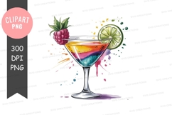 Rainbow cocktail clipart png Product Image 1