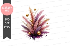 Elegant feather bouquet with golden ornaments Product Image 1