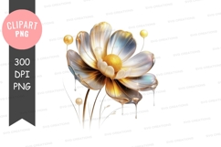 Golden daisy flower clipart png Product Image 1