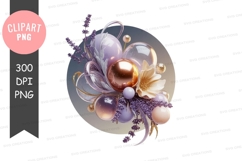 Elegant floral and orb composition Product Image 1