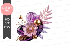 Elegant floral ornament clipart png Product Image 1