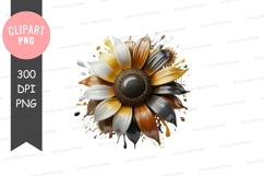 Abstract sunflower clipart png Product Image 1
