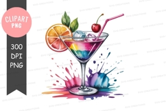 Colorful cocktail clipart png Product Image 1