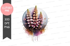 Vibrant lupine flowers clipart png Product Image 1