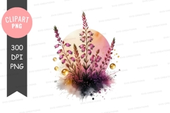 Lavender flowers clipart png Product Image 1