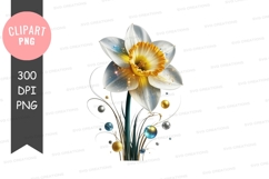 Elegant daffodil clipart png Product Image 1