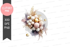 Elegant floral bouquet clipart png Product Image 1