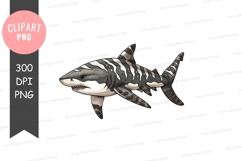 Camouflaged shark clipart png Product Image 1