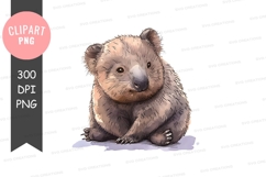 Cute wombat clipart png Product Image 1