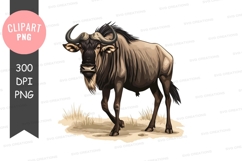 Wildebeest clipart png Product Image 1