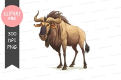 Wildebeest clipart png Product Image 1