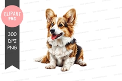 Happy corgi puppy clipart png Product Image 1