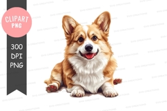 Happy corgi puppy clipart png Product Image 1
