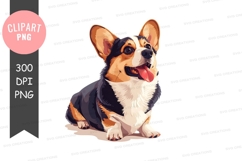 Playful corgi clipart png Product Image 1