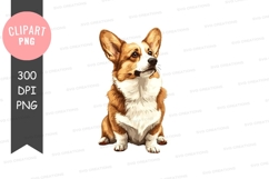Cute corgi puppy clipart png Product Image 1