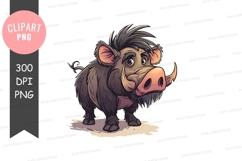 Cartoon woolly mammoth clipart png Product Image 1