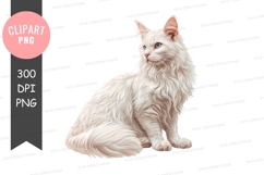 White cat clipart png Product Image 1