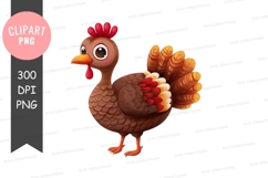 Cartoon turkey clipart png Product Image 1