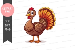 Cartoon turkey clipart png Product Image 1