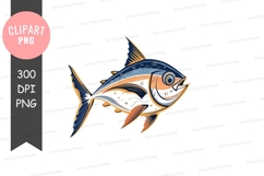 Stylized fish clipart png Product Image 1