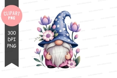 Whimsical gnome with floral hat Product Image 1