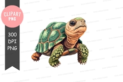 Green sea turtle clipart png Product Image 1