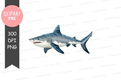 Cartoon shark clipart png Product Image 1