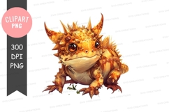Fantasy spiky toad clipart png Product Image 1