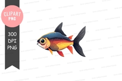 Colorful fish clipart png Product Image 1
