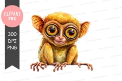 Cute tarsier clipart png Product Image 1