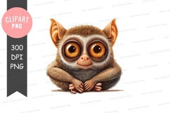 Cute tarsier clipart png Product Image 1