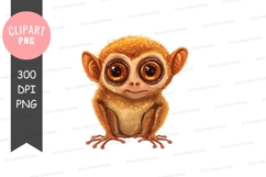 Cute tarsier clipart png Product Image 1