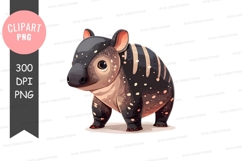 Cute baby tapir clipart png Product Image 1