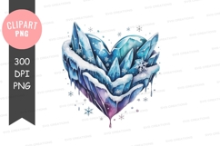 Ice heart clipart png Product Image 1