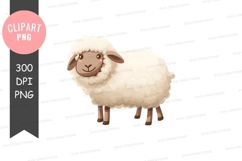 Cute sheep clipart png Product Image 1