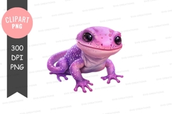 Colorful cartoon frog clipart png Product Image 1