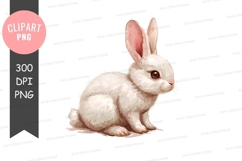 White bunny clipart png Product Image 1