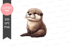Cute otter clipart png Product Image 1
