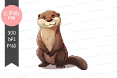 Happy otter clipart png Product Image 1