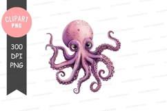Playful octopus clipart png Product Image 1