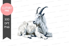 White goat clipart png Product Image 1