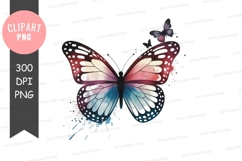 Watercolor butterfly clipart png Product Image 1