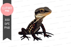 Stylized lizard clipart png Product Image 1