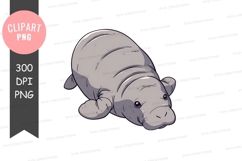 Cute baby hippo clipart png Product Image 1